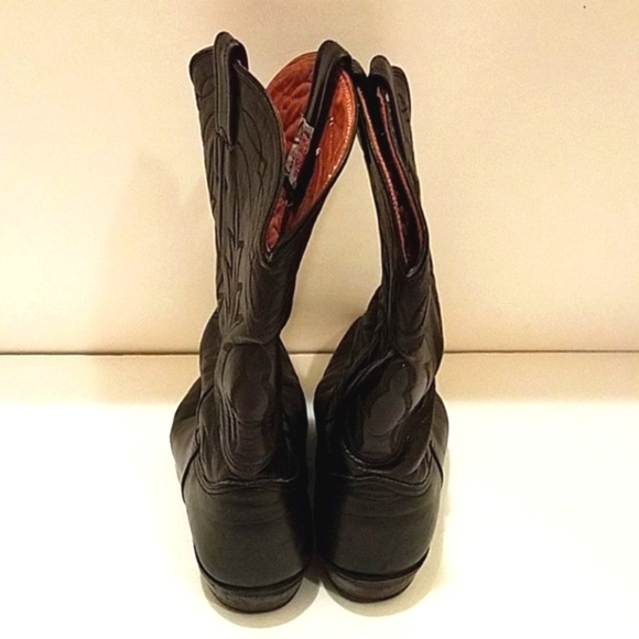 Nocona Black Leather Cowboy Boots 9D Made in USA main image 5